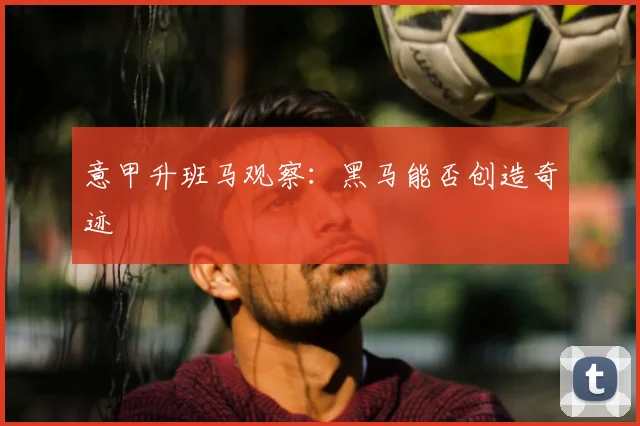 意甲升班马观察：黑马能否创造奇迹
